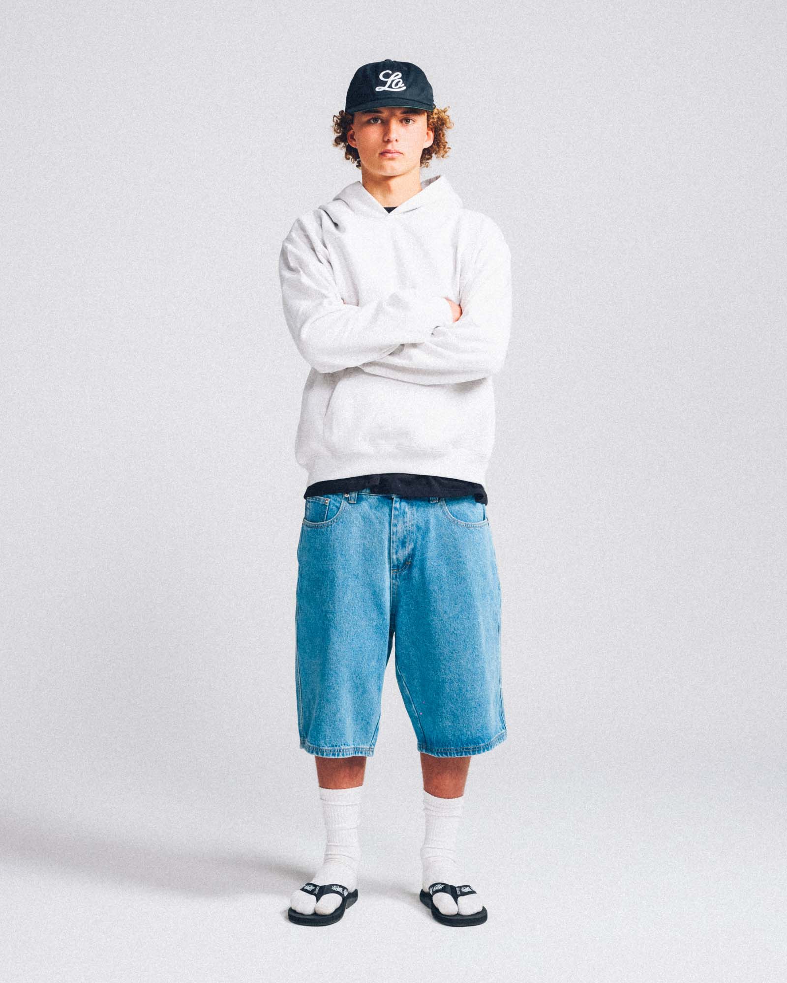 Baggy Denim Short - Phat Tag Script