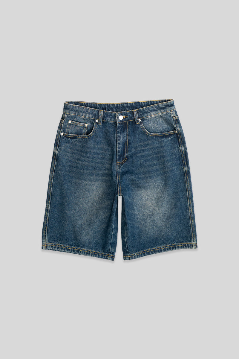 Baggy Denim Shorts - Cleansed Blue